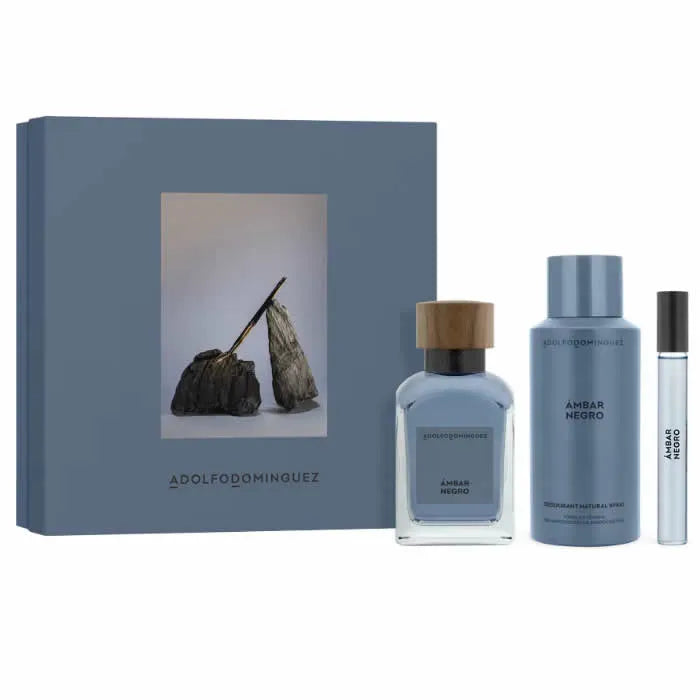 Ambar Negro EDP 120ml Gift Set - Adolfo Dominguez