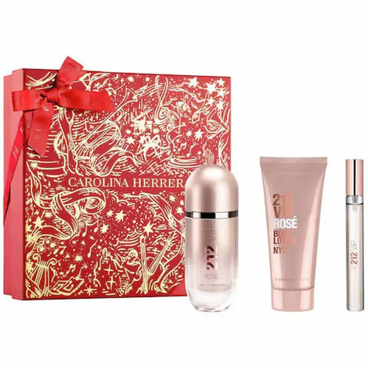 212 Vip Rose EDP 80ml Set 3 Pieces